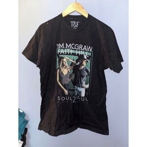 Tim McGraw Faith Hill Soul 2 Soul Tour 2018 Black T Shirt Mens Size L